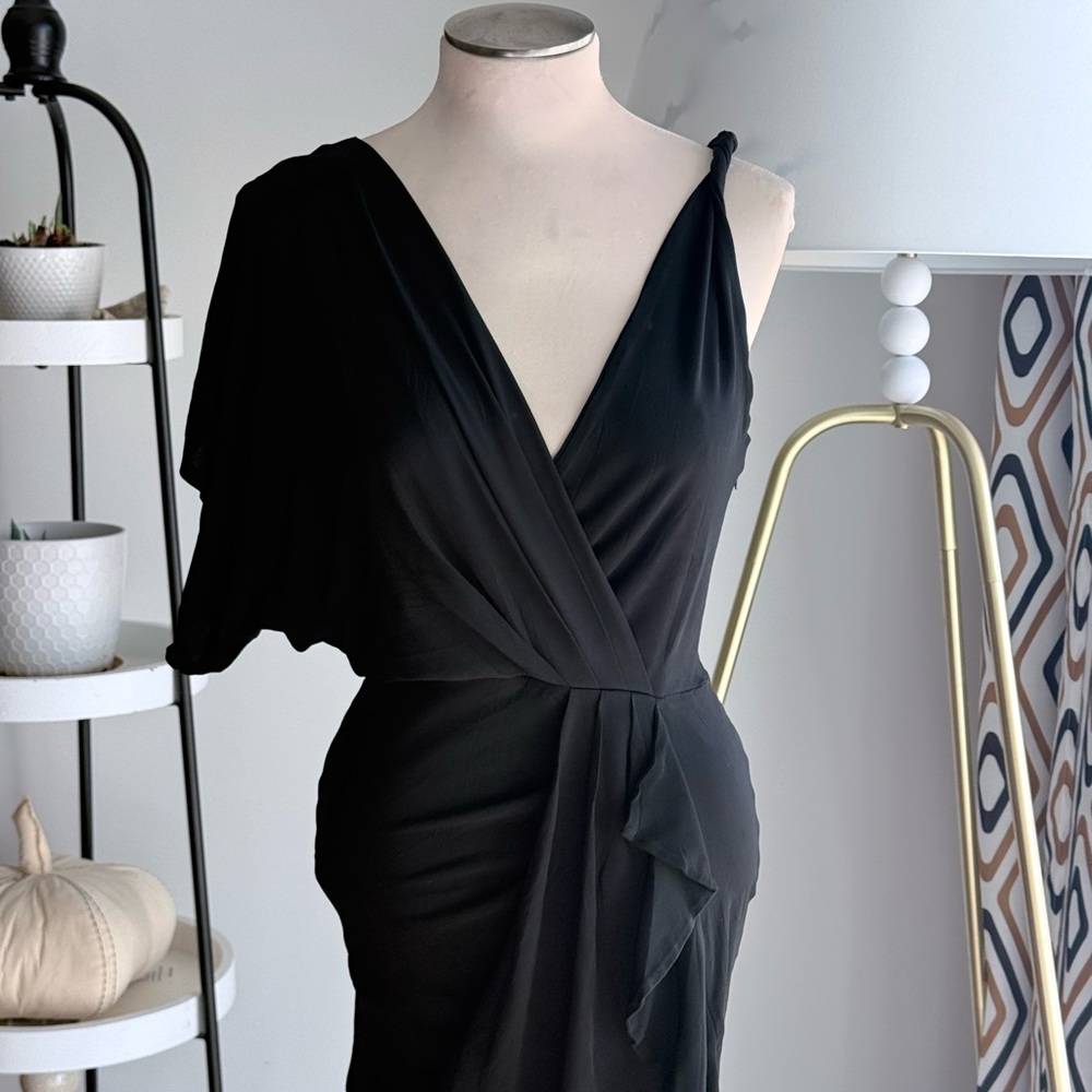 bebe Chic Black One-Shoulder Dress